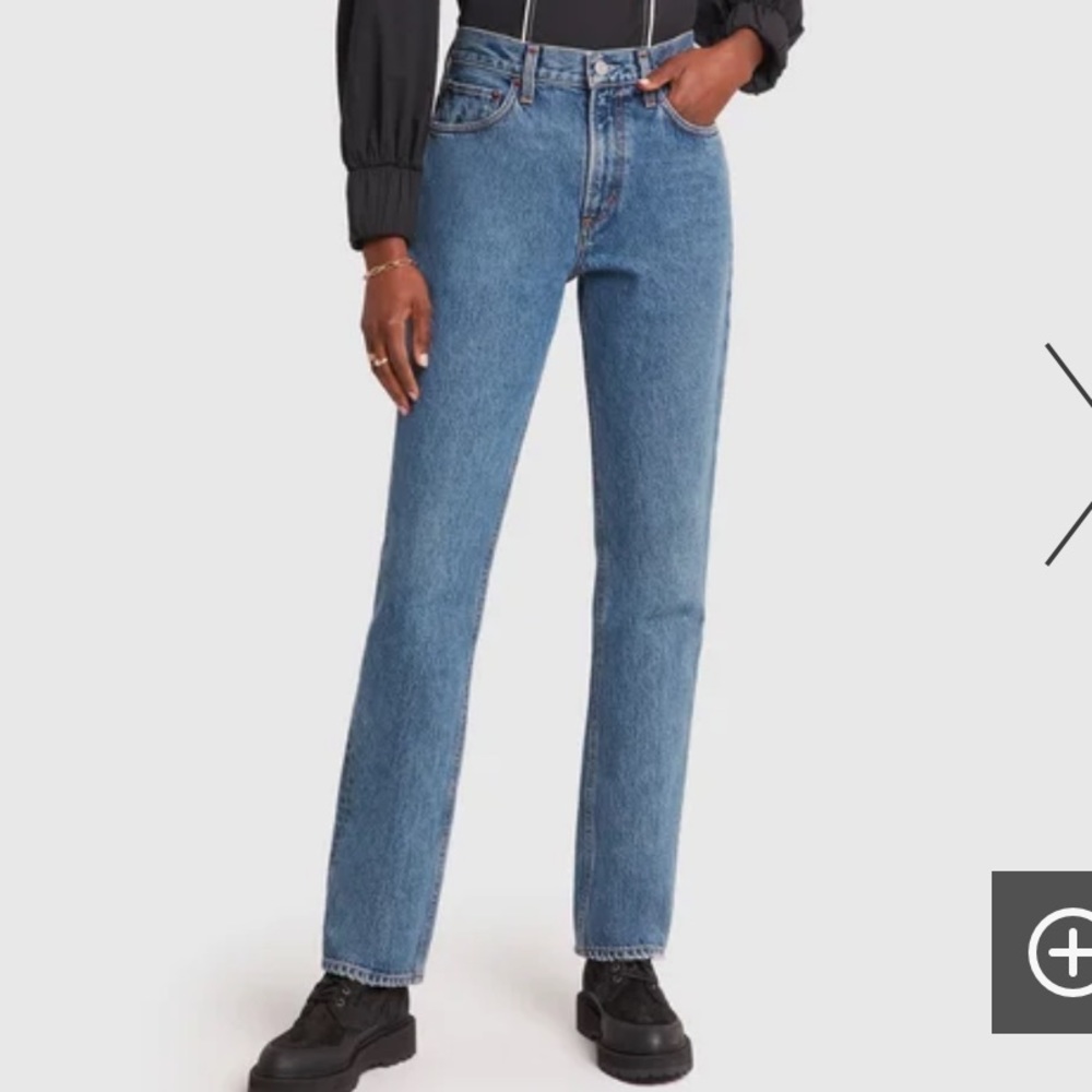 NWT AGOLDE Lyle low rise slim